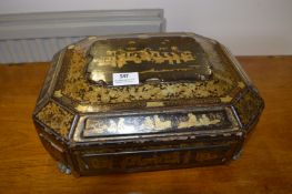 Black Lacquered and Gilt Decorated Oriental Games Box