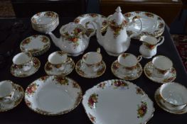 Royal Albert Country Roses Tea and Dinnerware (Forty One Pieces)
