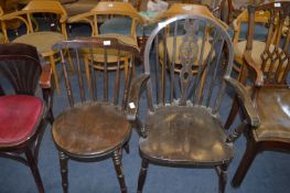 Ibex Stickback Dining Chair and a Wheelback Armchair