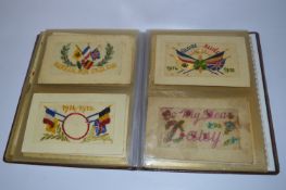 Album Early 20th Century Postcards Including WWI Silks