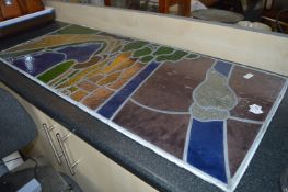 Coloured Leaded Glass Window Panel 