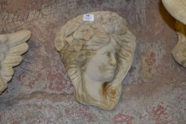 Wall Mounted Wall Plaque Depicting a Ladies Head