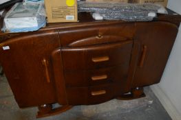 Oak Veneered Bow Fronted Sideboard