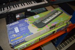 Three Casio SA5 Keyboards