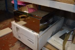 *Two Fontino Stainless Steel Mirrored Door Bathroom Cabinets