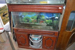 Cabinet Cased Fish Tank and Accessories