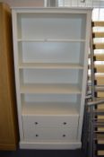*White Shelved Wall Unit with Two Drawers