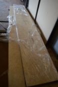 *4.1m Length Bushboard Prima 38mm Worksurface and a 4.1m Length of Bushboard Prima Simulated Cream