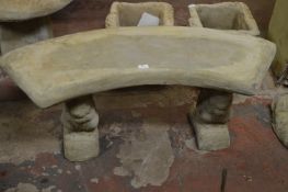 Simulated Sandstone Squirrel Bench
