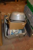 Box Containing Assorted Cooking Utensils, etc.