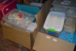 Two Boxes Containing a Large Collection of Dolls House Accessories