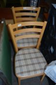 Pair of Beech Kitchen Chairs
