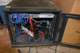 Server Cabinet with APC UPS Procurve Switch, Routers, etc.