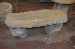 Simulated Sandstone Log Effect Bench