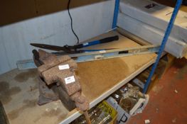 Engineers Vice, Spirit Level and Hedge Shears