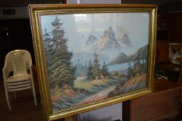 Gilt Framed Oil on Board 