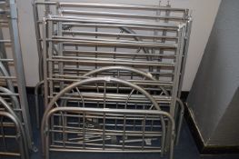 Set of Three Tubular Metal Single Bed Bases