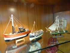 Two Model Boats and a RNLI Model Boat