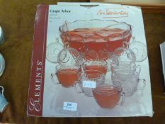 Twenty Six Piece Glass Punch Set