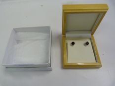 *GARNET STUD EARRINGS