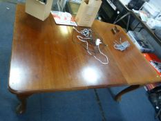 Mahogany Wind Out Table on Cabriole Legs