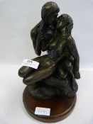Bronze Effect Pottery Figurine 