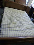 Mahogany Double Bed Base With Slumberland Posture Deluxe Double Mattress