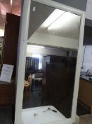Large White Framed Wall Mirror