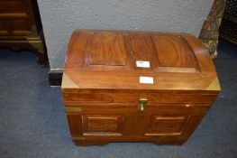 Indian Brass Bound Dome Topped Trunk