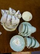 Two Floral Patterned Part Tea Set