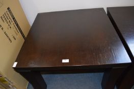 Darkwood Square Side Table with Chunky Legs