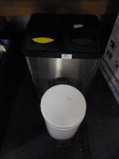 Twin Pedestal Waste Bin and a Small Waste Bin