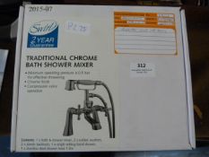 Chrome Bath and Shower Mixer Taps