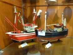 Two Model Fishing Boats