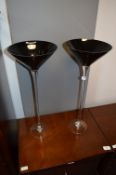 Ornamental Tall Cocktail Glasses