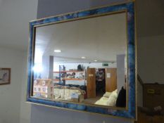 Floral Decorated Framed Wall Mirror