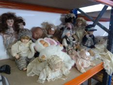 Large Collection of Porcelian and Plastic Dolls