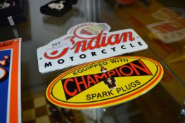 Two Small Enamel Signs 