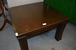 Dark Oak Square Topped Coffee Table on Square Chunky Legs