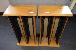 Pair Pine CD Shelves