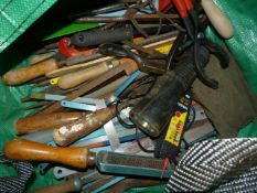 Bag Containing a Large Amount of Handtools Including; Files, Chisels, Torches, etc.