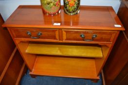 Walnut Two Drawer Side Cabinet