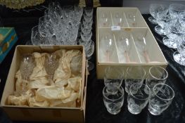 Selection of Cut Glass Drinking Glassware