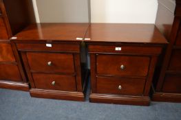 Pair of Two Drawer Side Cabinets