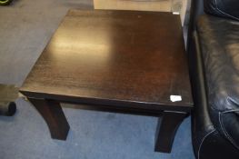 Dark Oak Square Topped Coffee Table on Square Chunky Legs