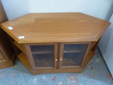 Teak Effect TV Hifi Cabinet