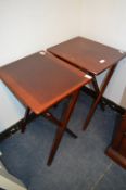 Pair of Mahogany Folding Side Tables