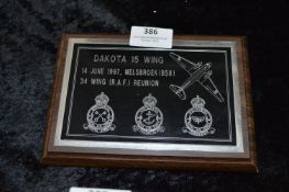 RAF Reunion Wall Plaque