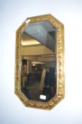 Embossed Brass Framed Wall Mirror