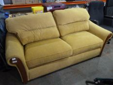 Golden Brown Upholstered Sofa Bed